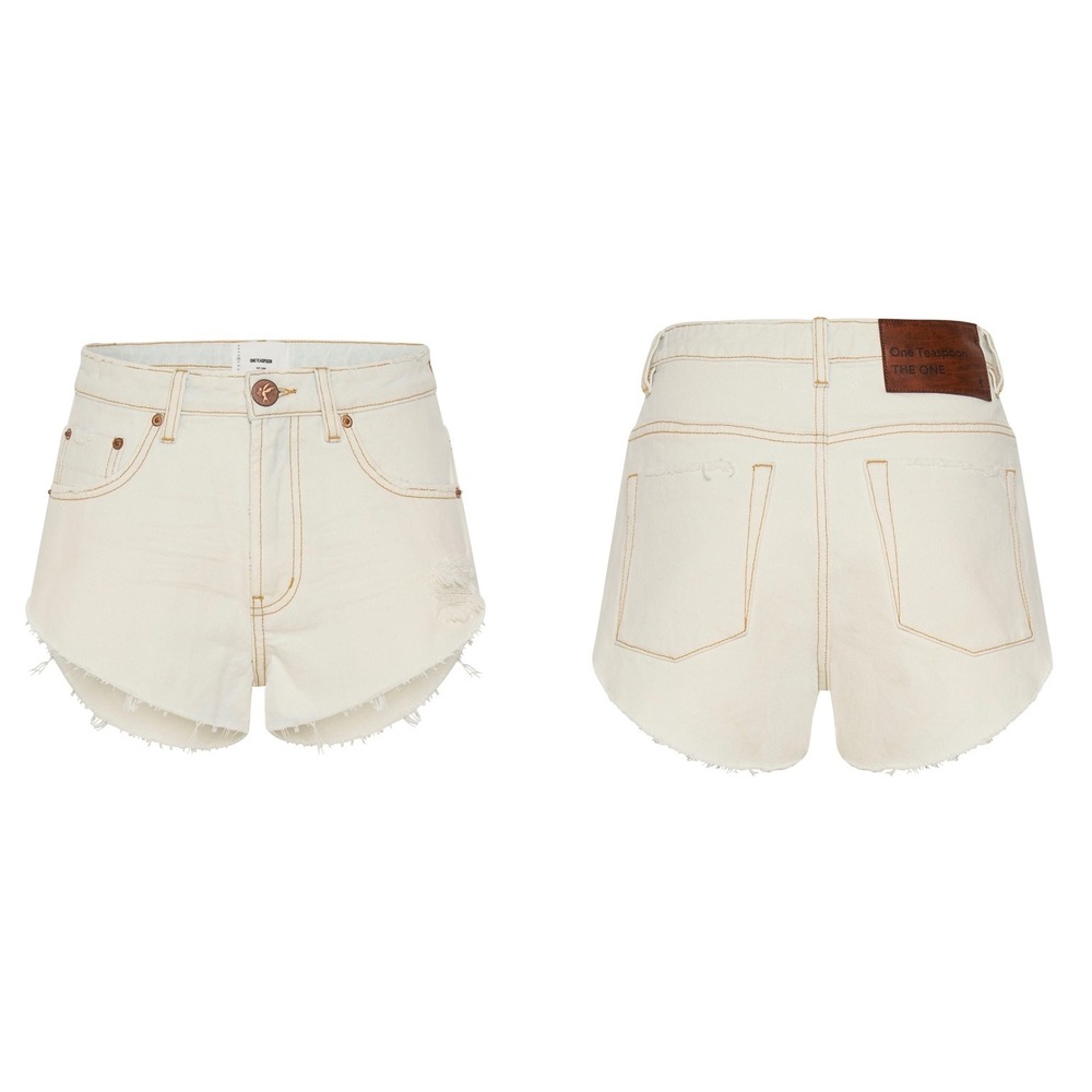 One Teaspoon NEW The One‎ High Waist Cheeky Denim Shorts in Xanthe in Size 28